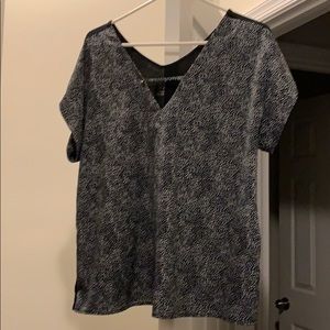 Black and white blouse